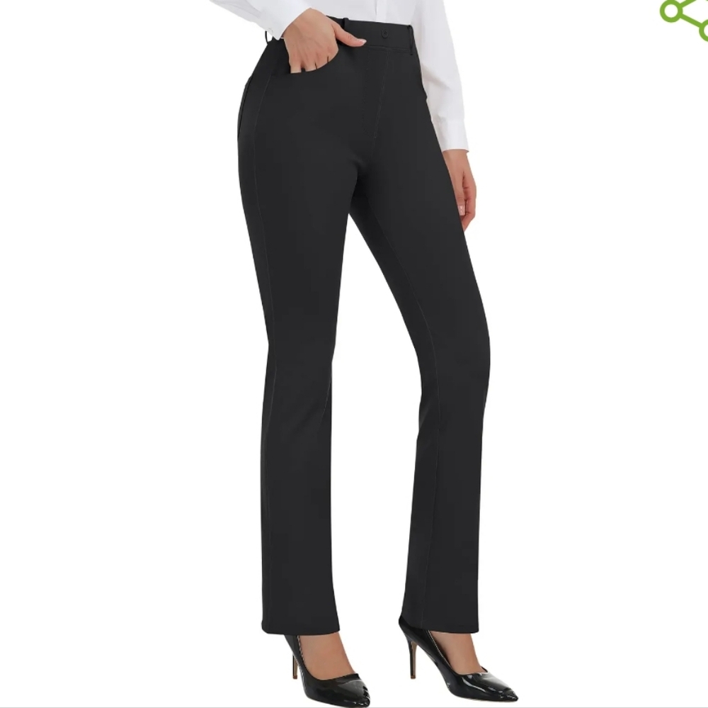 MIRITY Women Yoga Dress Pants Straight Leg. Sz 2x.  NEW. Navy. Deal!
